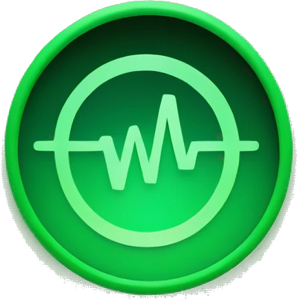 green circle with sound wave in the center emoji