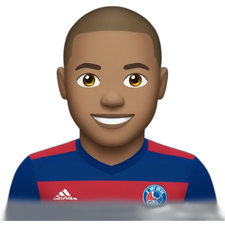 mbappe with olympique lyon shirt emoji