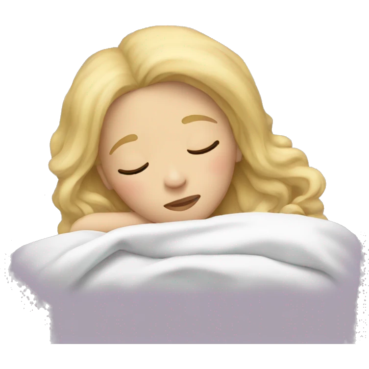 blonde girl sleeping emoji