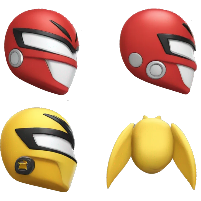 red pikachu power ranger emoji