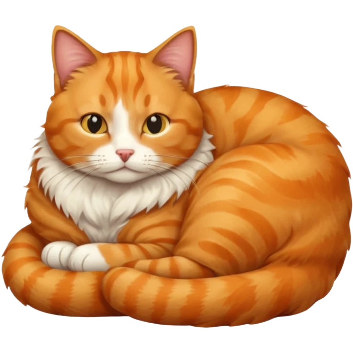 The cat on the heat emoji