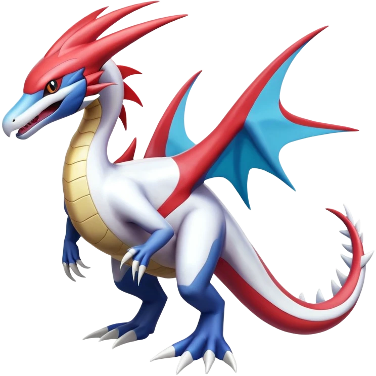Milotic-Latias-Kyurem-Garchomp-Fakémon-hybrid-creature (full body)  emoji