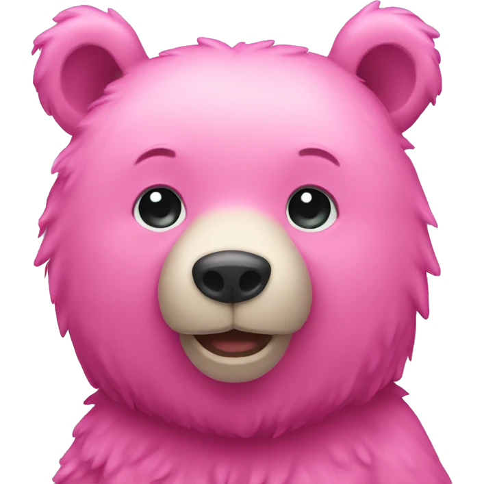 Pink bear emoji