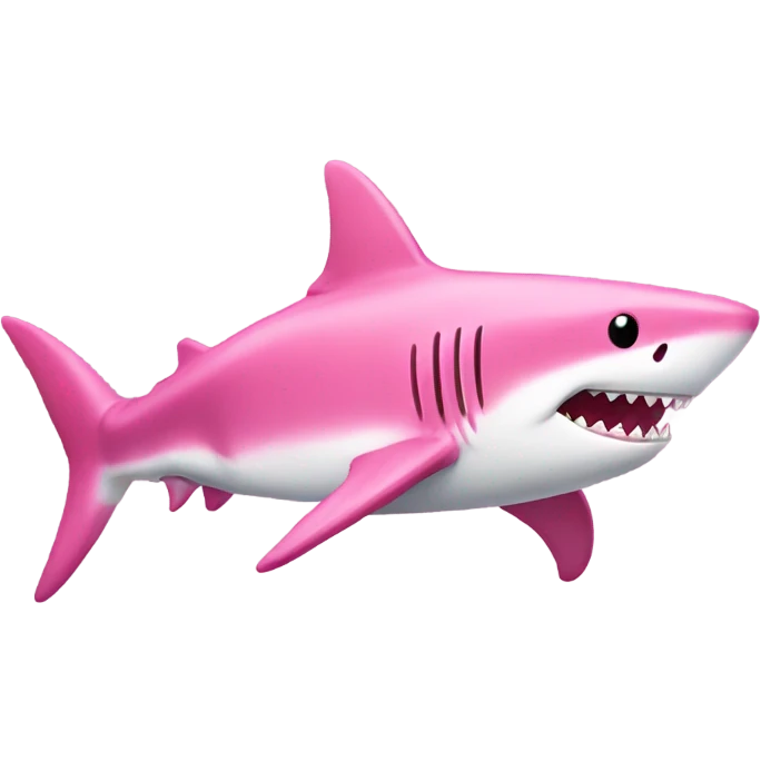 A pink shark emoji