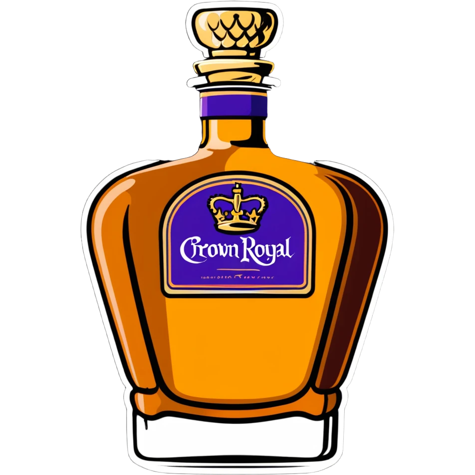 Crown Royal whisky bottle emoji