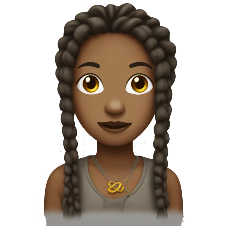Girl with dreadlocks emoji
