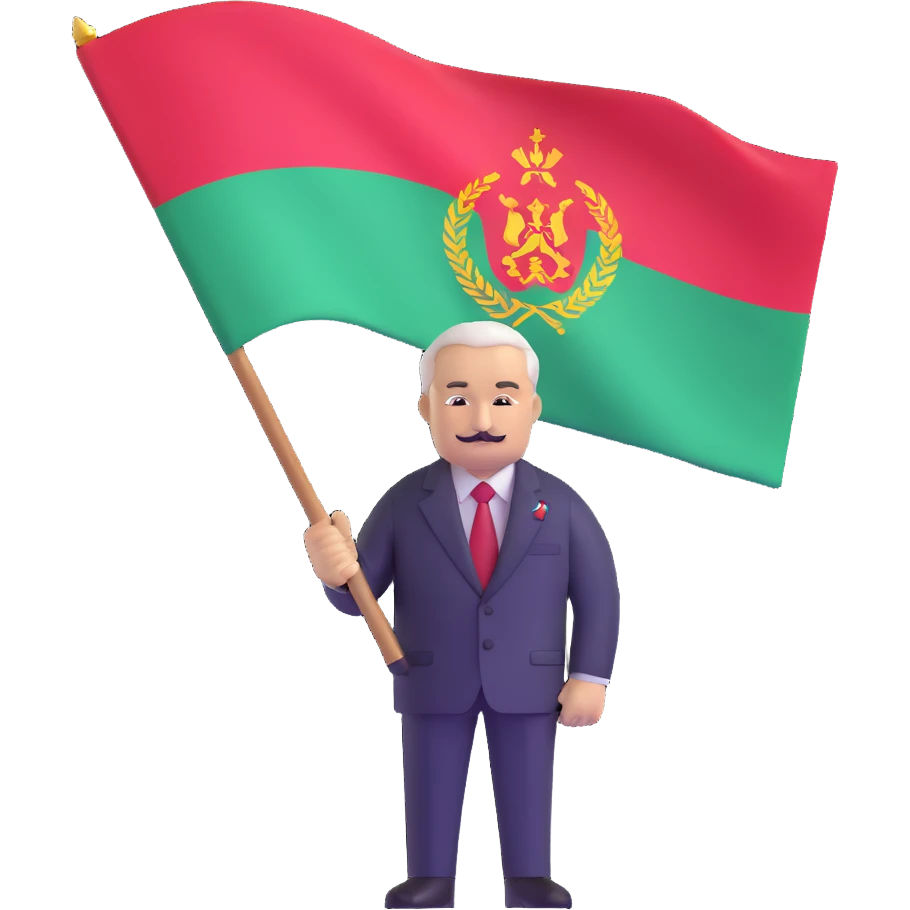 Alexander Lukashenko with Belarus flag emoji