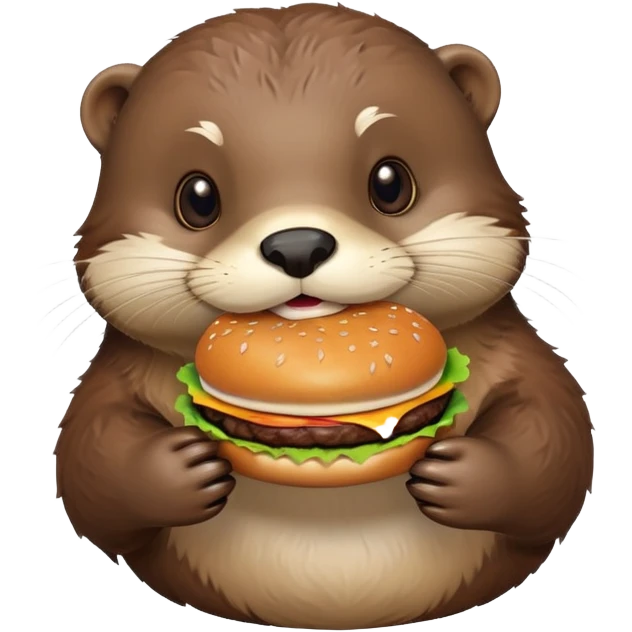 Otter and burger emoji