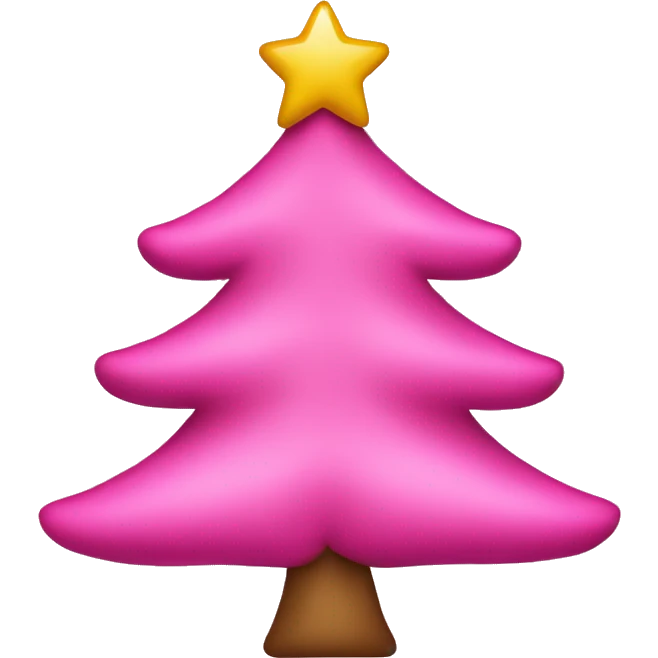 pink christmas tree  emoji