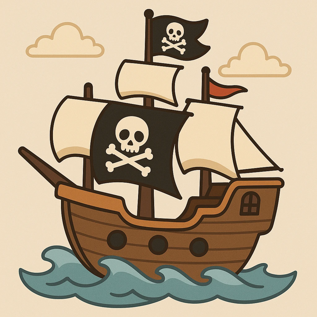 pirate ship emoji