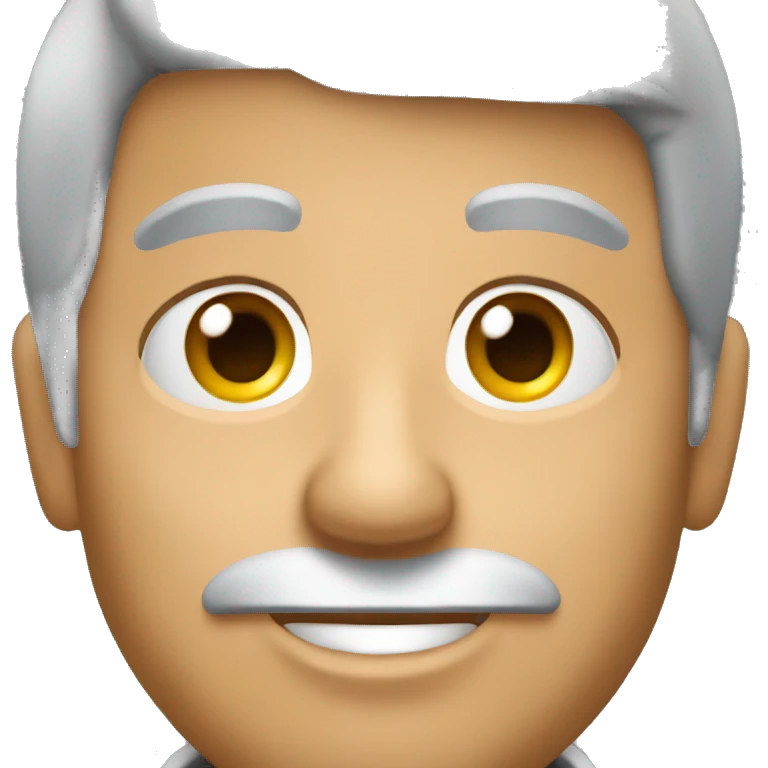 Gray hair General aviation Pilot, clean face. emoji
