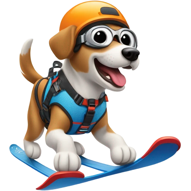 Dog skiing  emoji