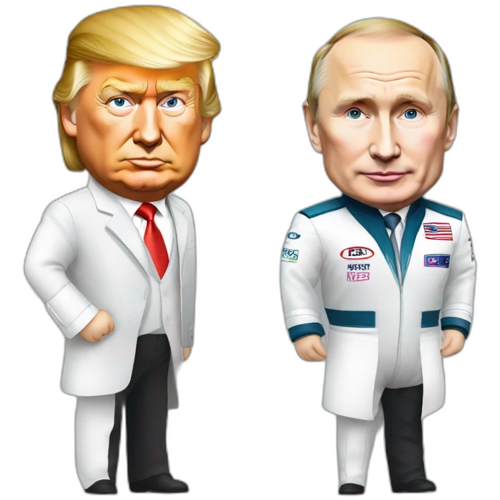 Vladimir Putin and Donald trump in formula 1 emoji
