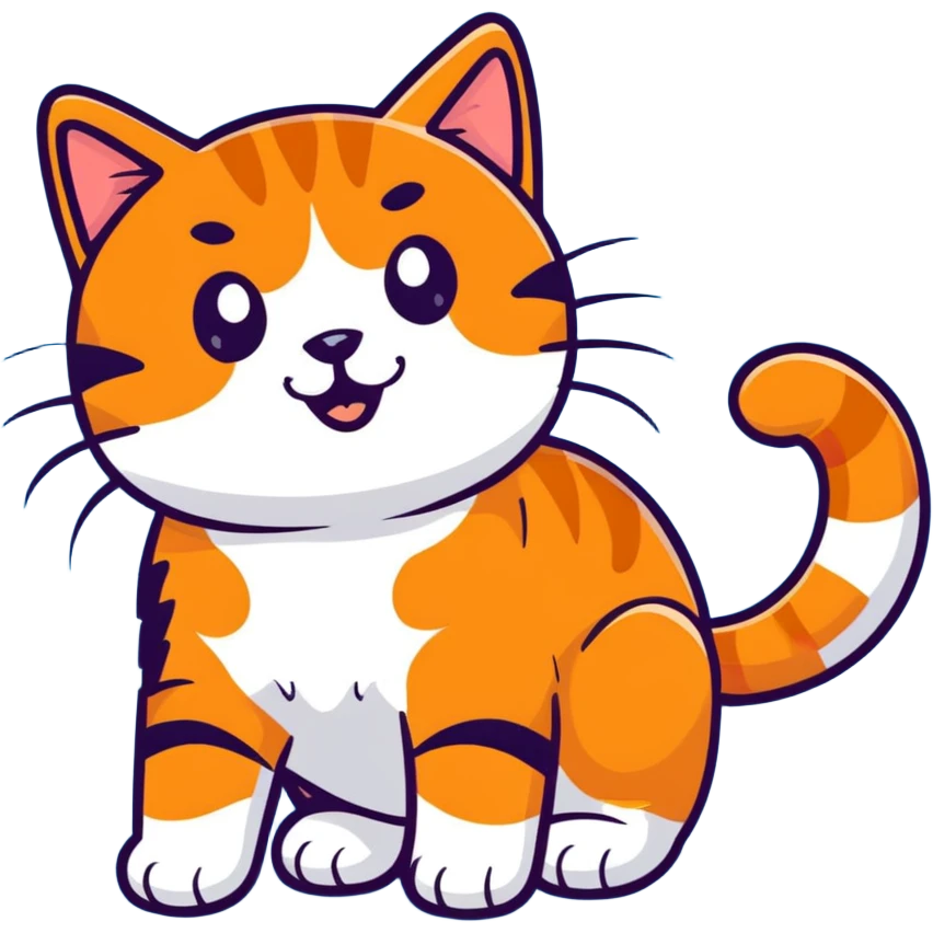 playful orange tabby cat emoji