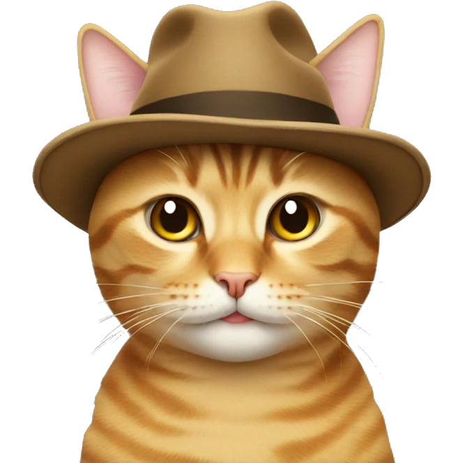 Cat wearing a hat emoji