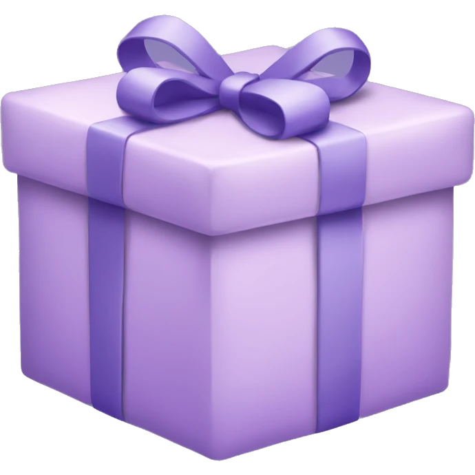 pastel purple christmas present  emoji
