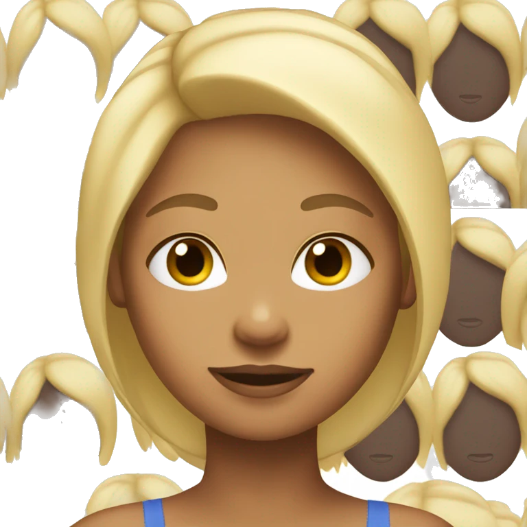 tan girl with blonde hair  emoji
