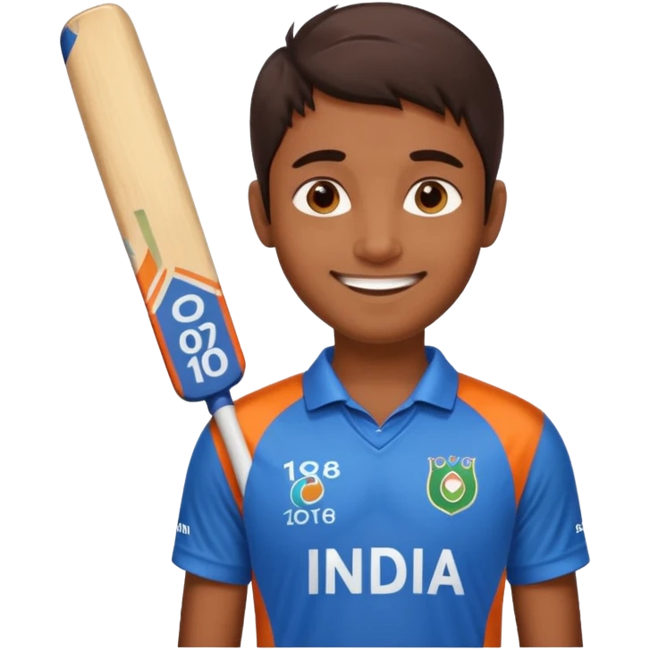 india in cricket jersey 18 number  emoji