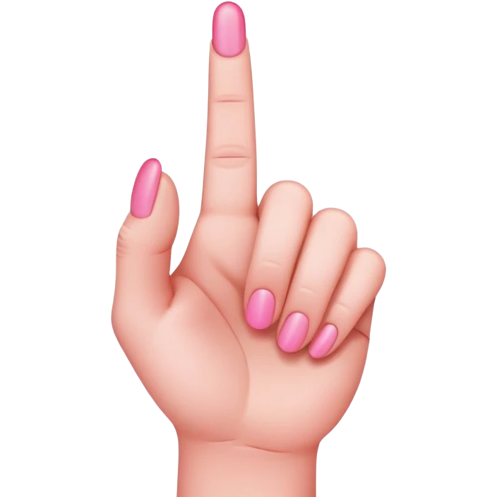 pink middle finger emoji
