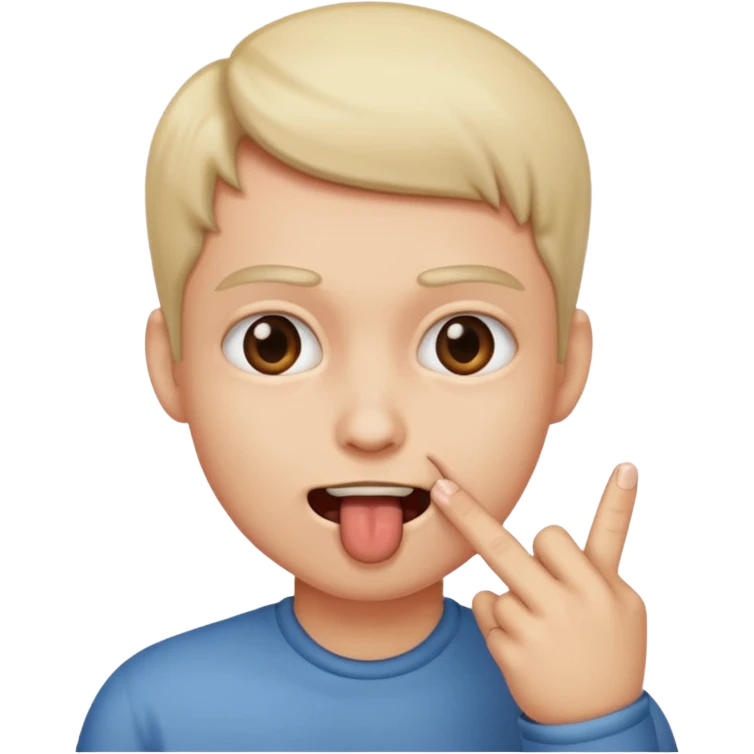 Un labio mordiendo un dedo  emoji