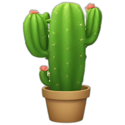 Cactus shotting emoji