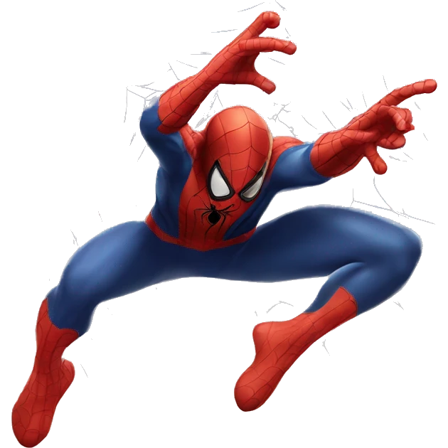 Spider-man shooting webs emoji