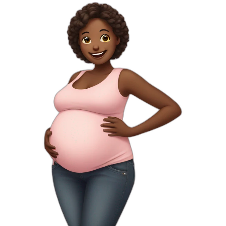 Pregnant happy emoji