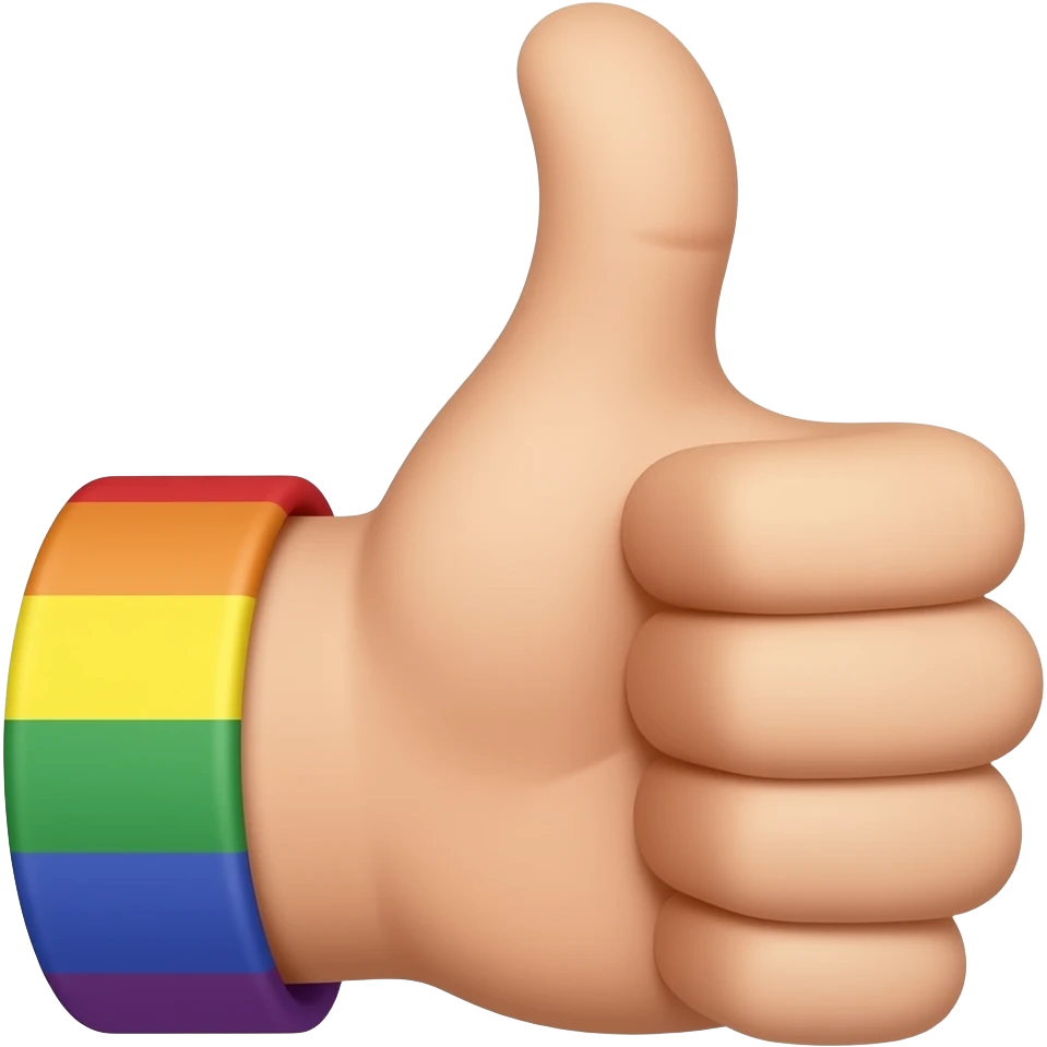 Pride thumbs up emoji