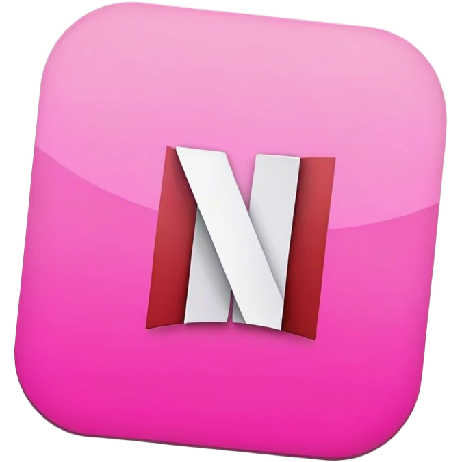 Pink netflix logo emoji