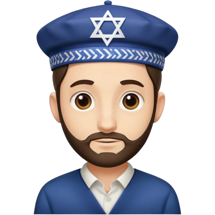 stereotypical jewish man with yarmulke emoji