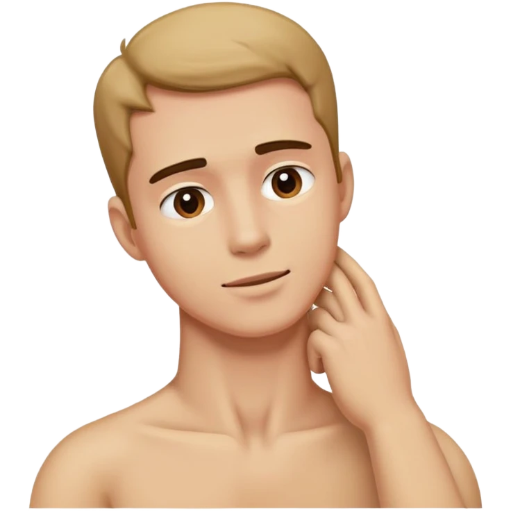 Guy holding his neck emoji