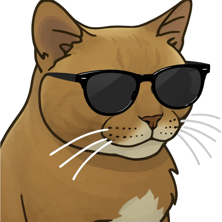 A cat wearing sunglasses emoji