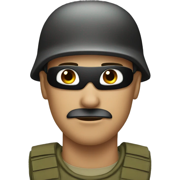 Army guy with black mask  emoji