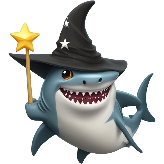 Shark dressed as a wizard  emoji