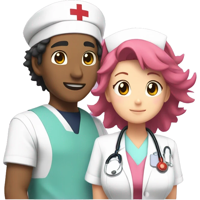 Brock and Nurse Joy emoji