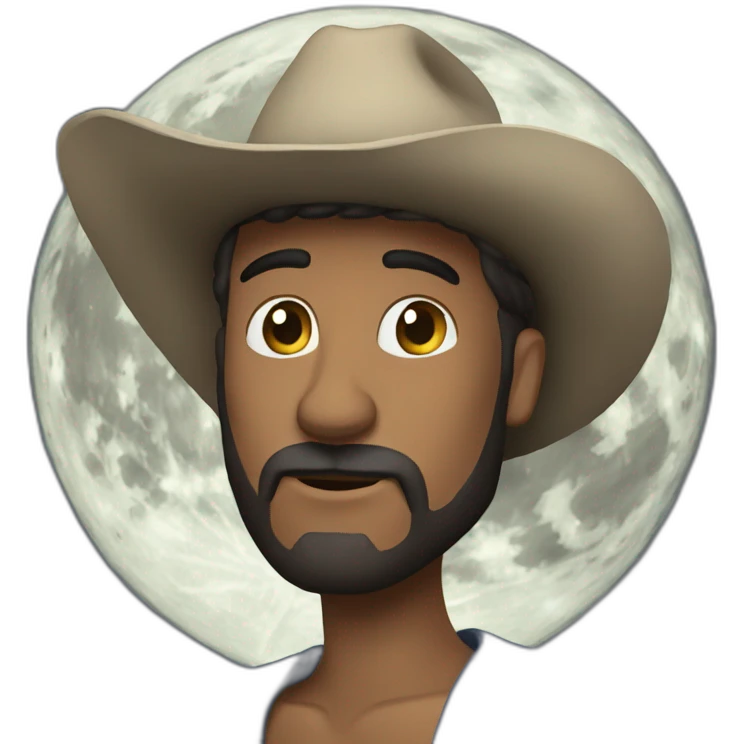 Hombre en la luna emoji