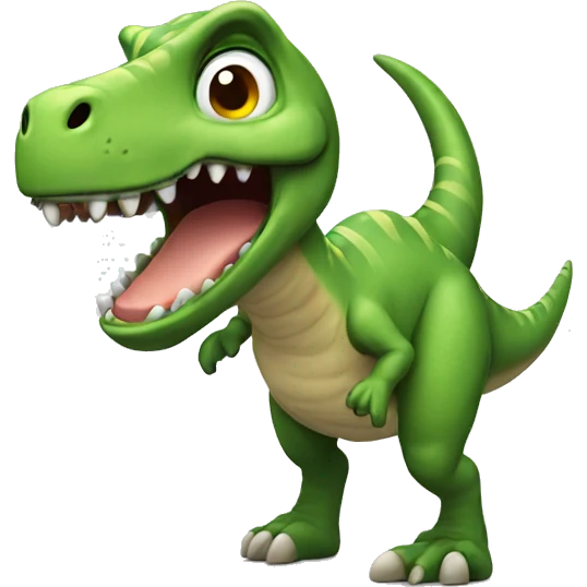 silly dinosaur emoji