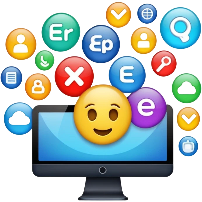 ERP emoji representing enterprise resource planning with abstract business and technology elements emoji