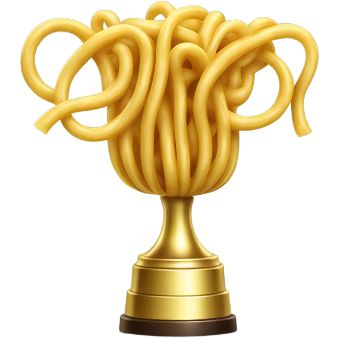 Golden Macaroni Noodle Trophy emoji