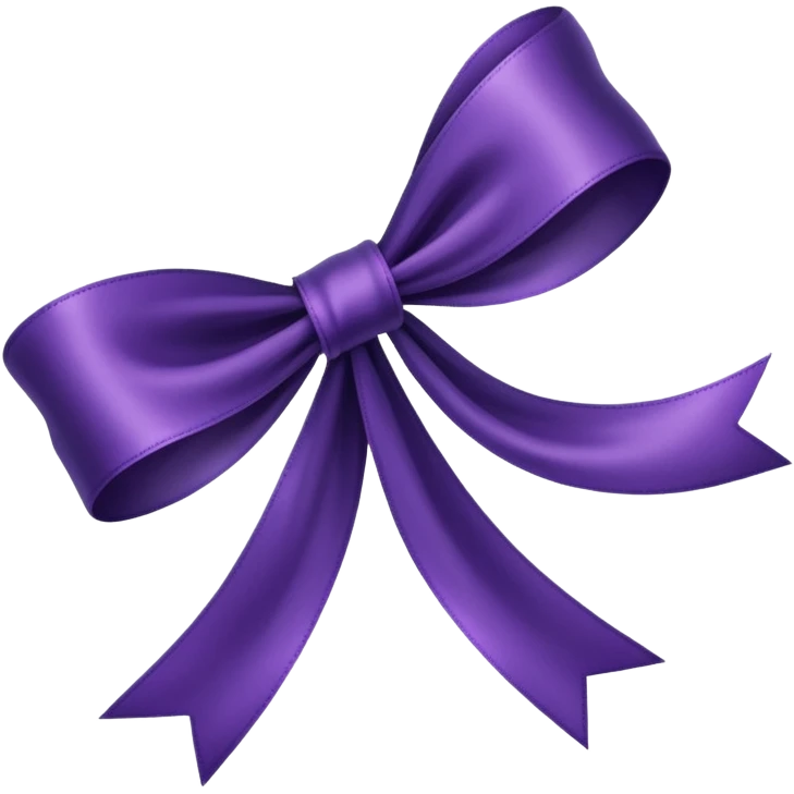 dark purple ribbon emoji