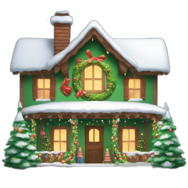 chrismas house emoji