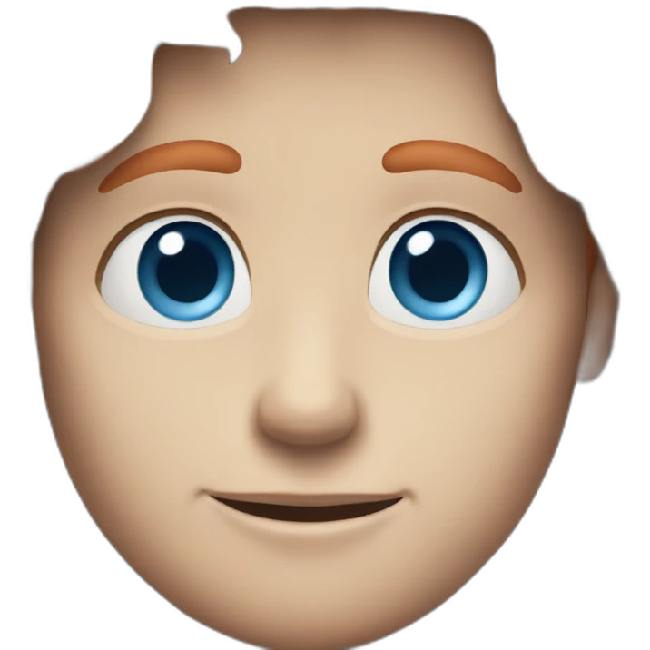 Redhead guy with blue eyes emoji