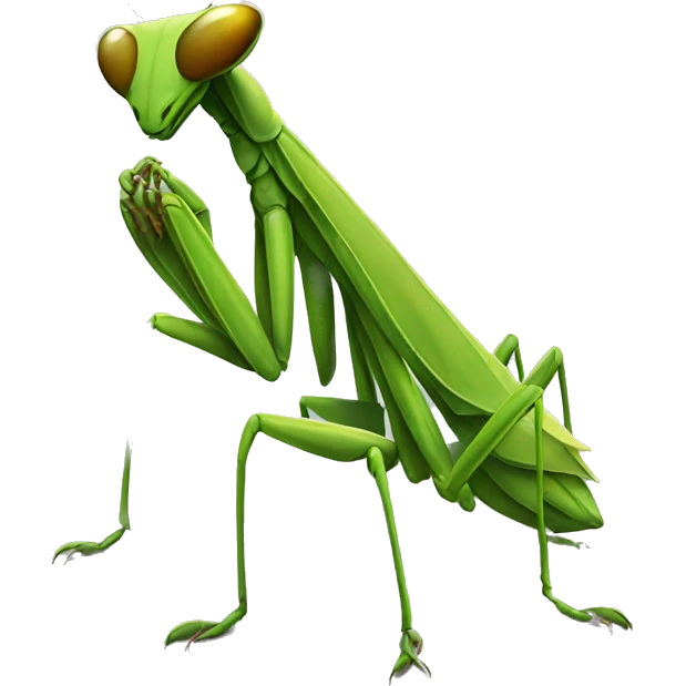 Praying mantis in traffic emoji