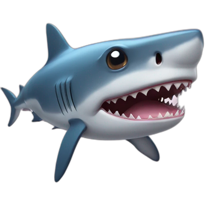 shark sending kisses emoji