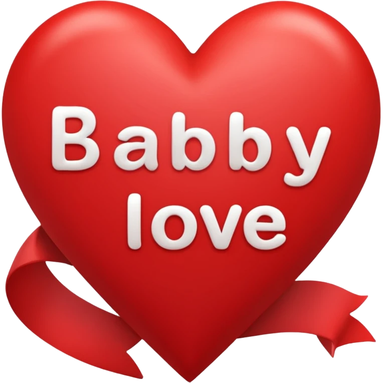 A heart  saying baby I love I can't wait til your here emoji