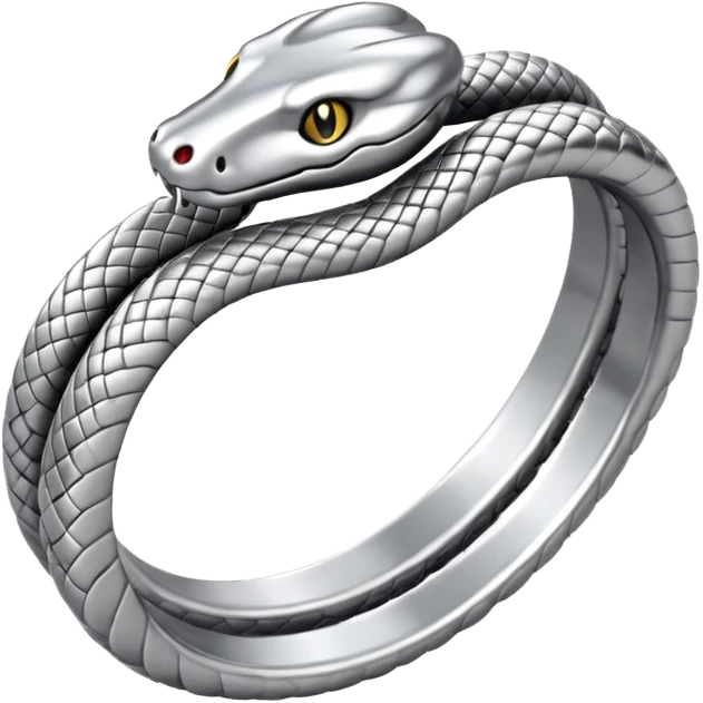 Snake silver ring emoji