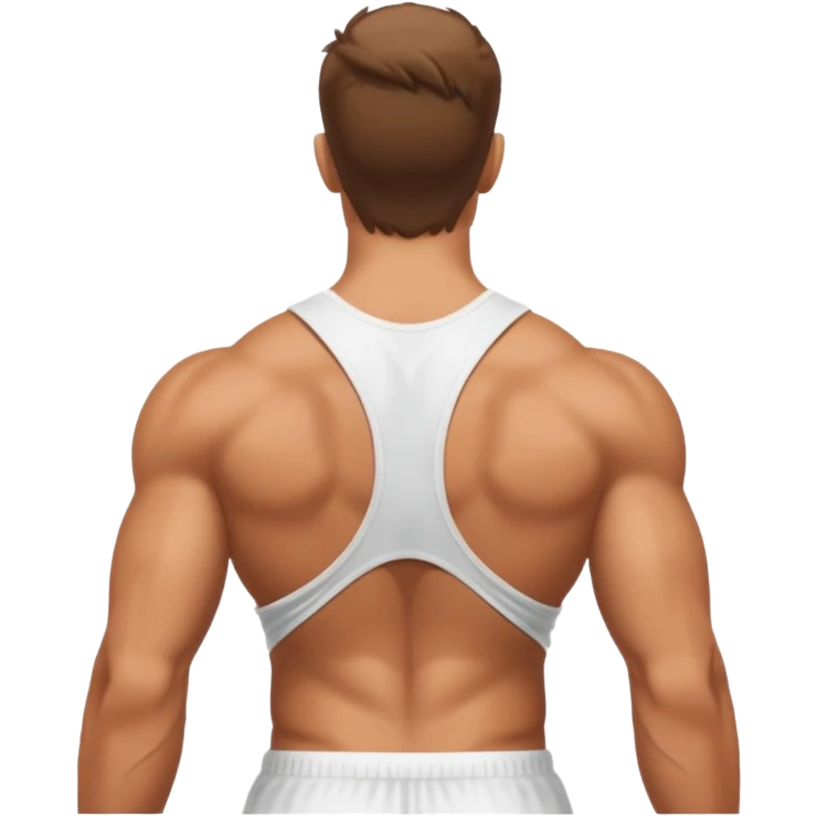 A person with a big back emoji