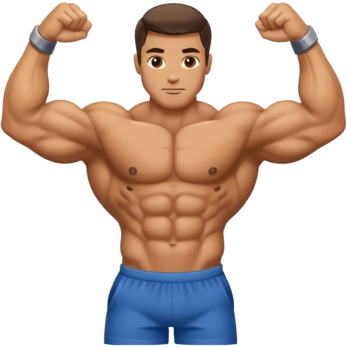 Braço Bíceps Flexionado direito e esquerdo só os braços sem o homem emoji