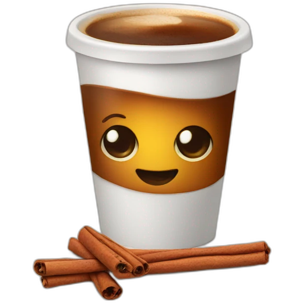 Coffe with cinnamon emoji