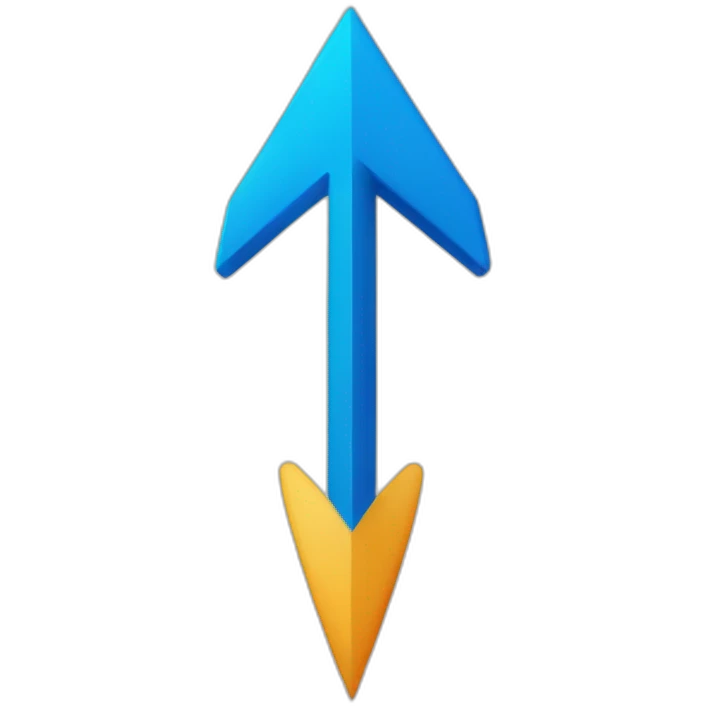 Blue vibring arrow pointing up emoji